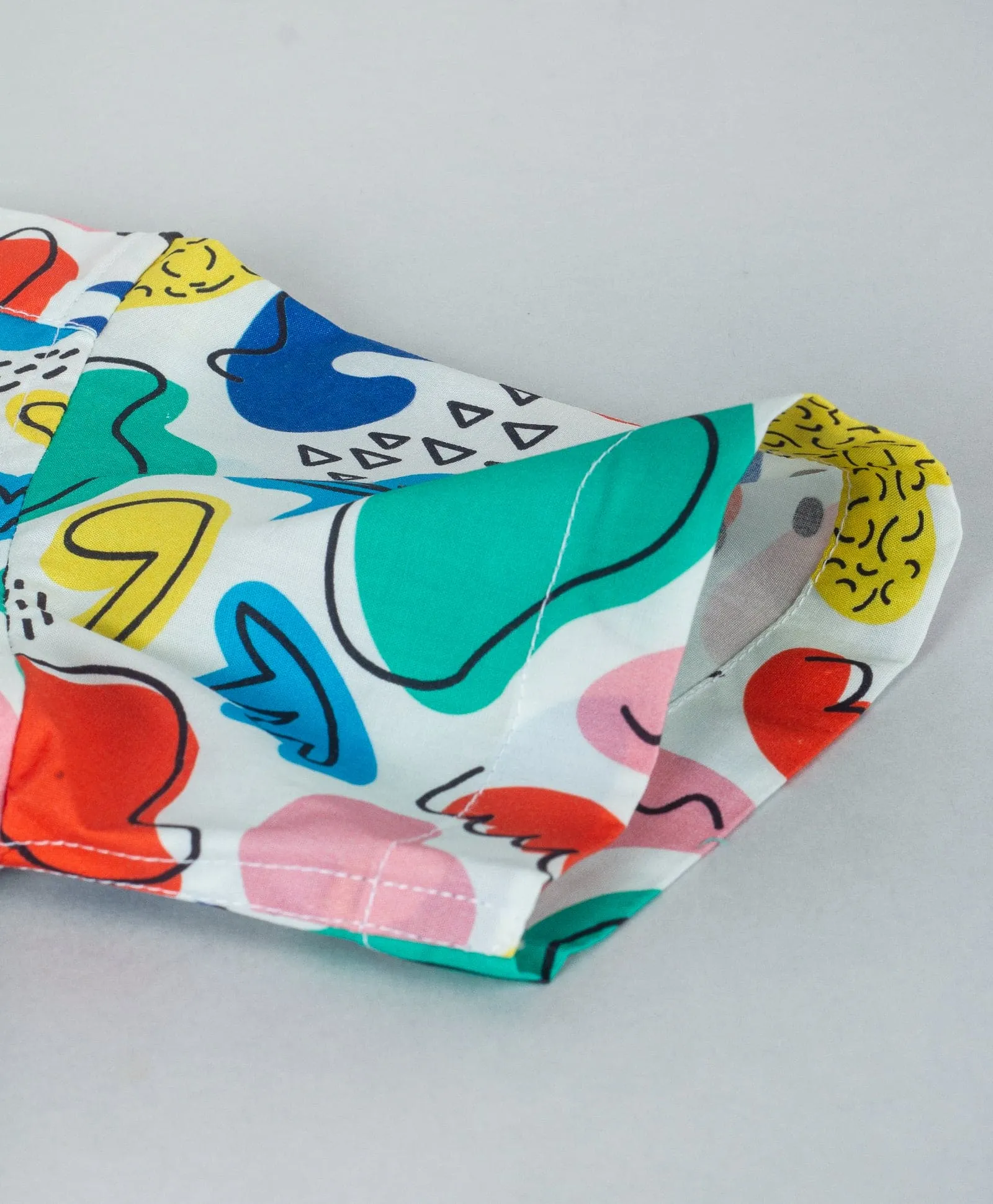 Abstract print half sleeve boys shirt-Multi