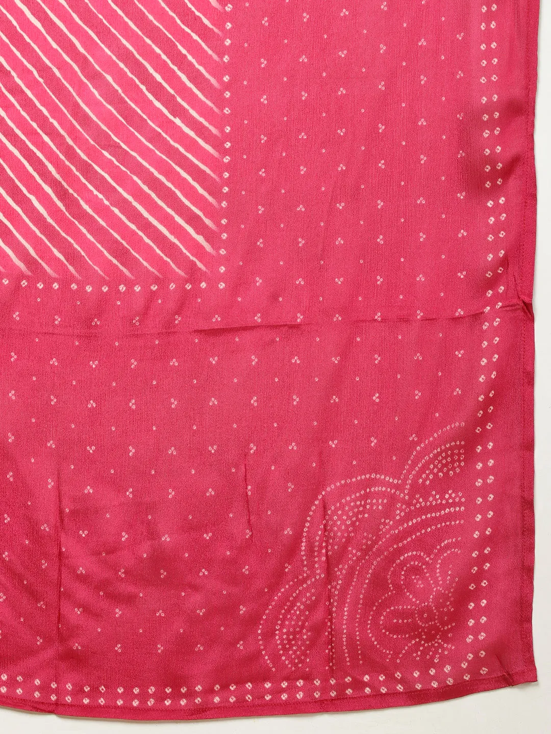 Abstract Printed Handloom Kurta With Pants & Dupatta