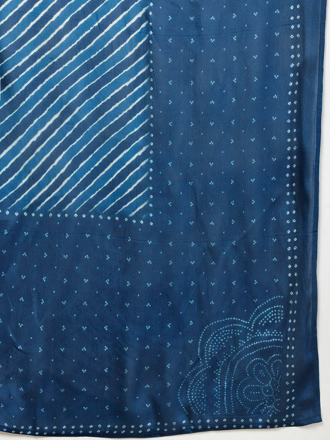 Abstract Printed Handloom Kurta With Pants & Dupatta