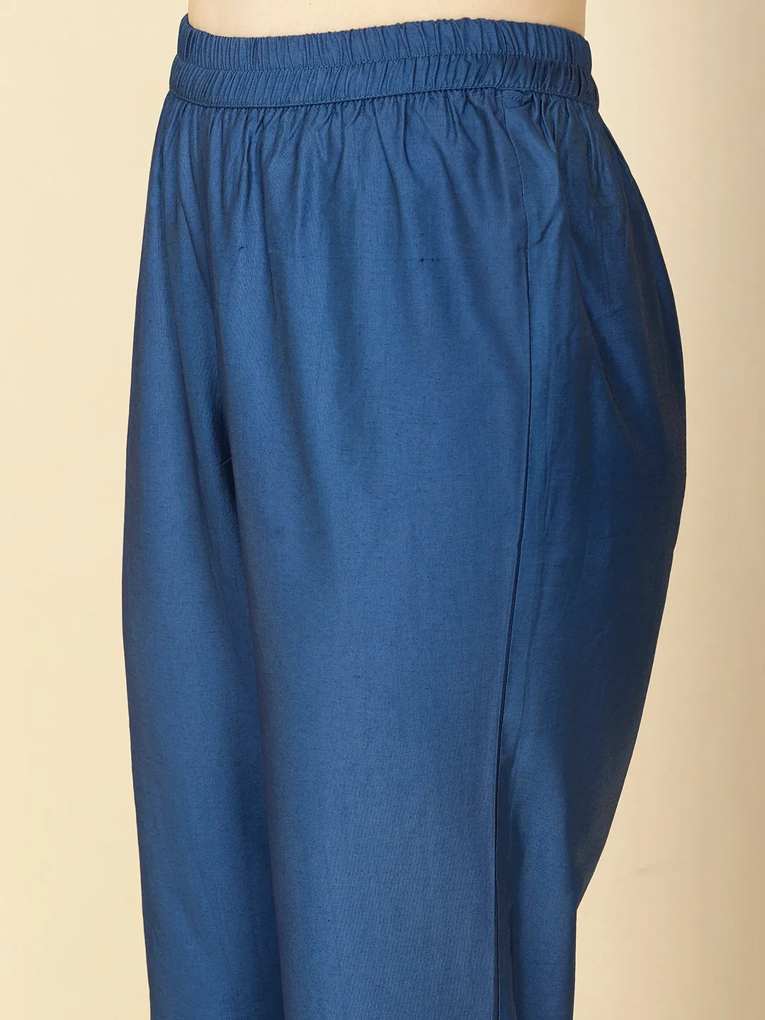 Abstract Printed Handloom Kurta With Pants & Dupatta