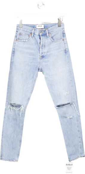 AGOLDE Blue Premium Ripped Denim Jeans W23