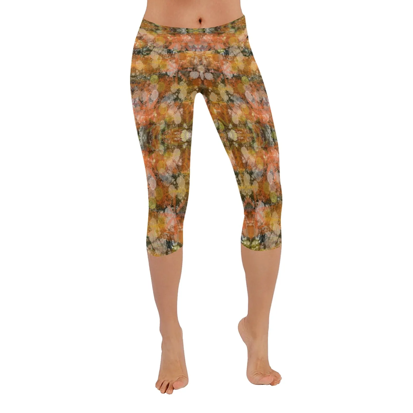 Autumn Tones Capri Leggings up to 5 XL