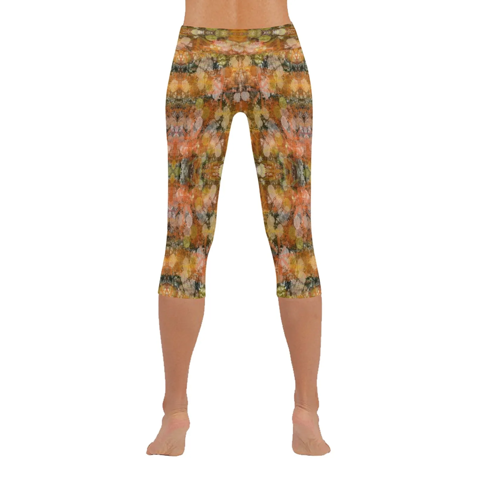 Autumn Tones Capri Leggings up to 5 XL