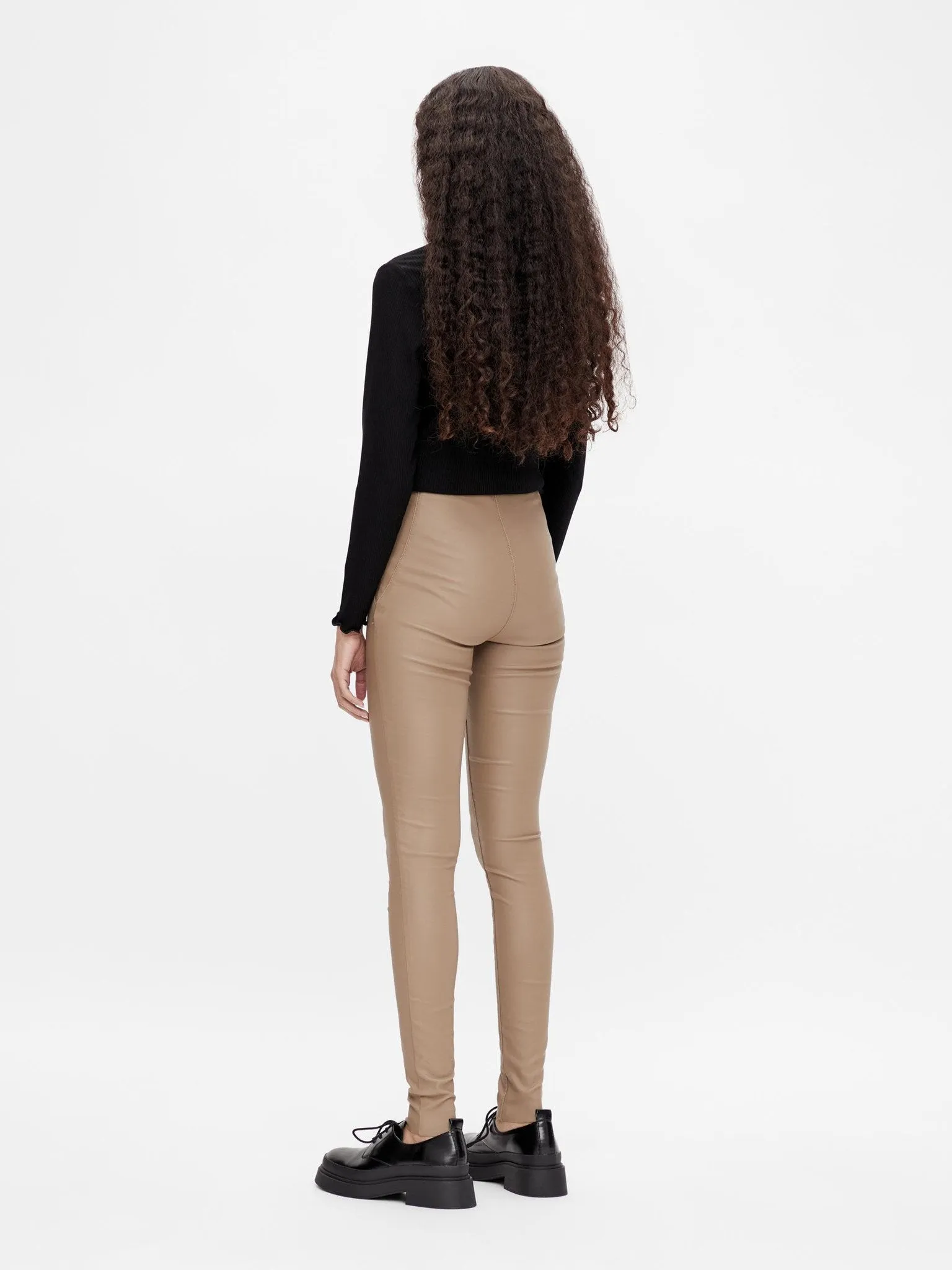 Belle Coated Leggings - Beige