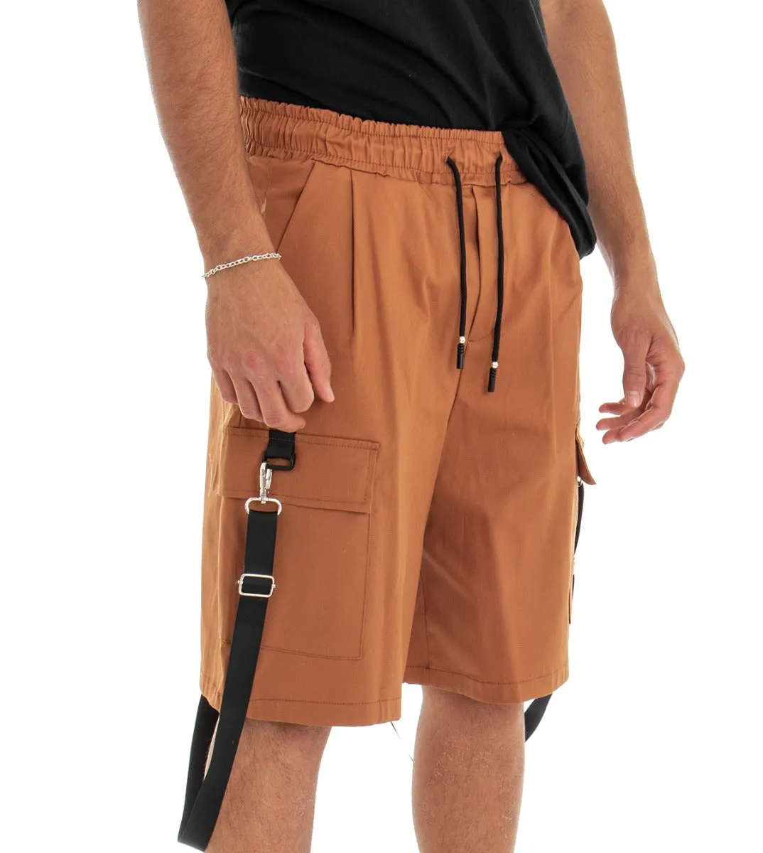 Bermuda Pantaloncino Uomo Shorts Tuta TabaccoCargo GIOSAL-PC1554A