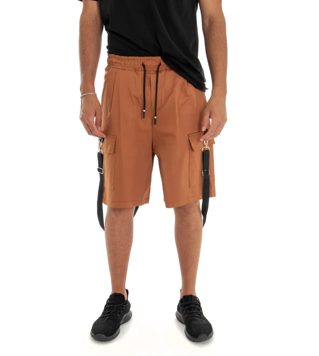 Bermuda Pantaloncino Uomo Shorts Tuta TabaccoCargo GIOSAL-PC1554A