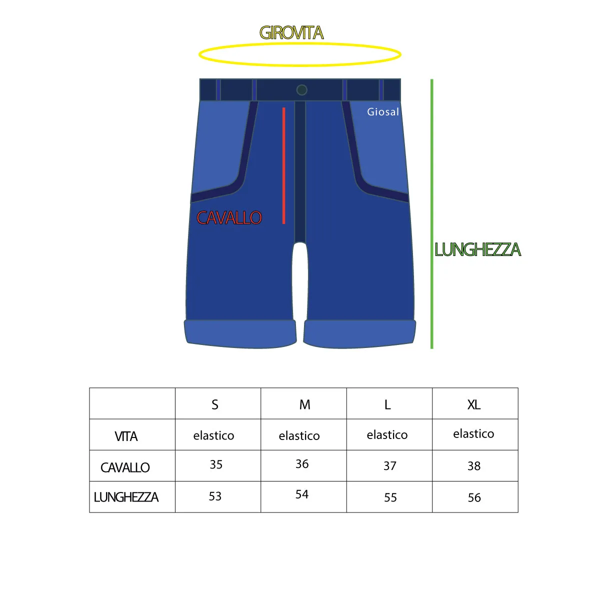 Bermuda Pantaloncino Uomo Shorts Tuta TabaccoCargo GIOSAL-PC1554A