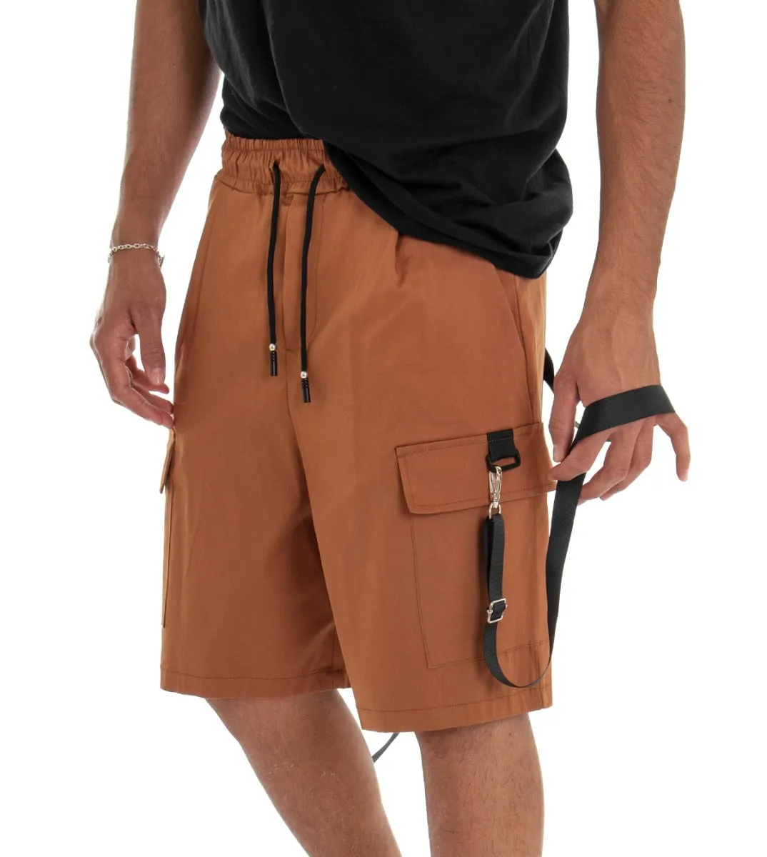 Bermuda Pantaloncino Uomo Shorts Tuta TabaccoCargo GIOSAL-PC1554A