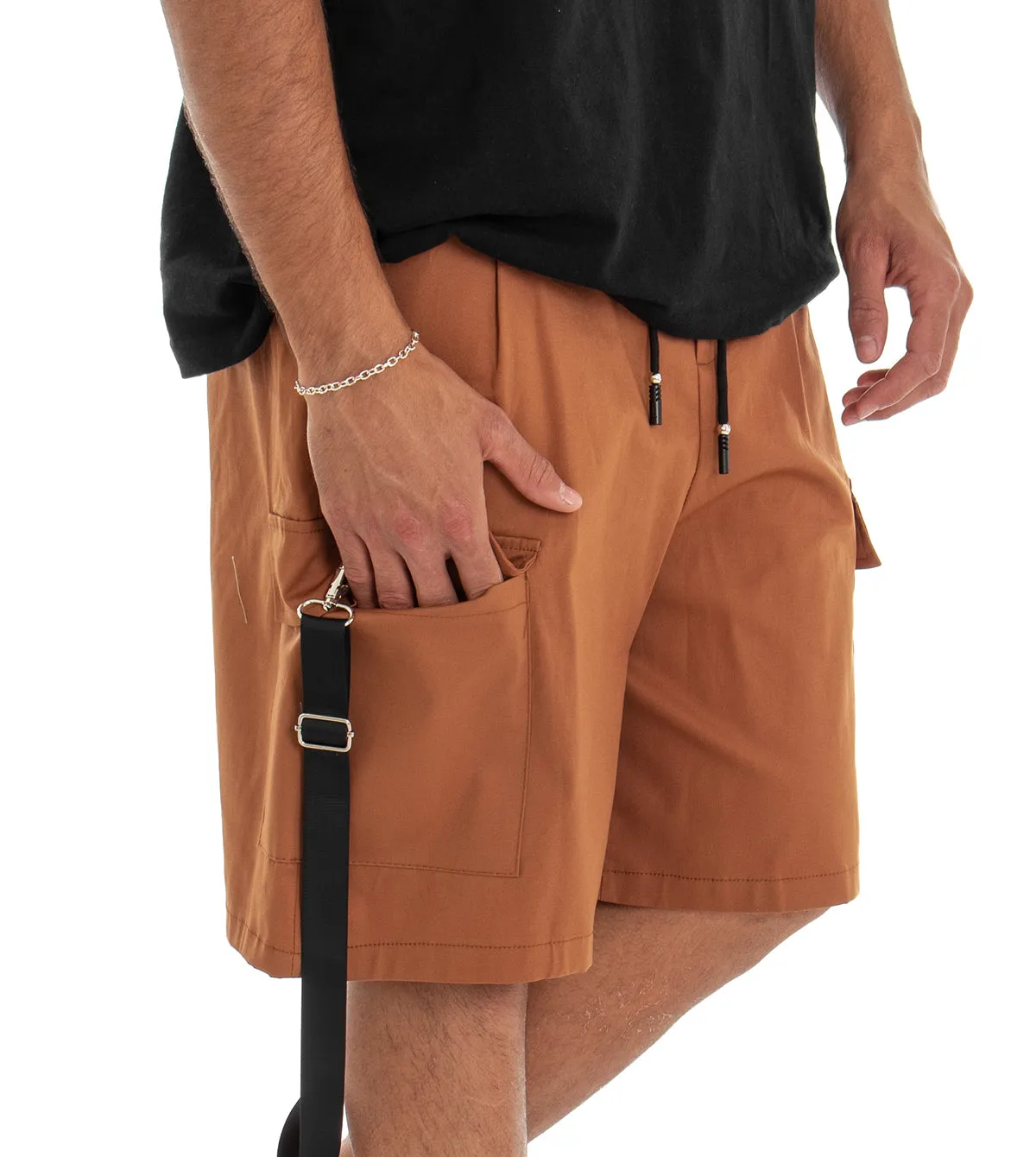 Bermuda Pantaloncino Uomo Shorts Tuta TabaccoCargo GIOSAL-PC1554A