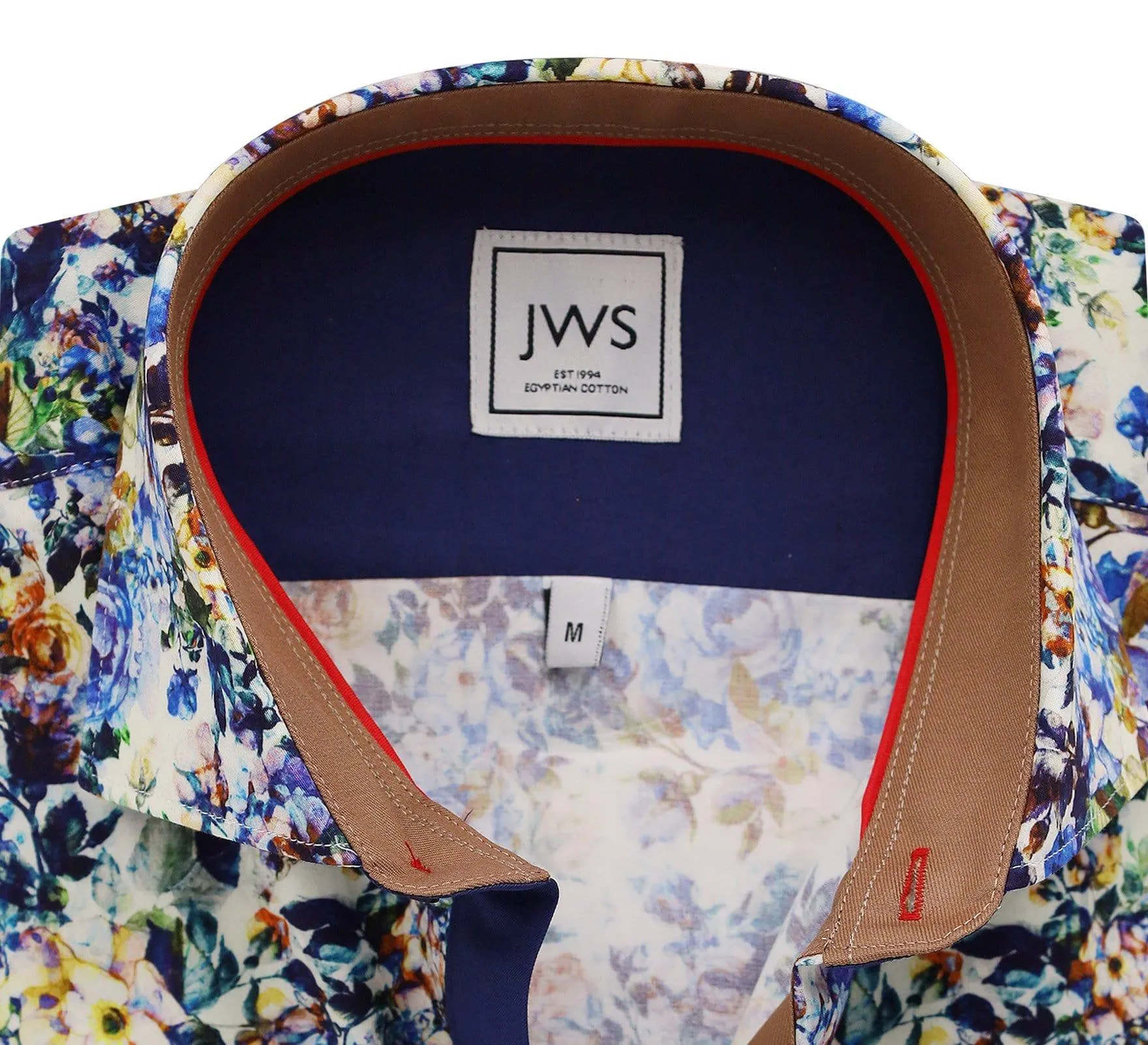Blue and Yellow Floral on Ivory Ground