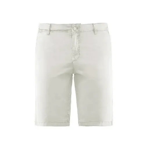 Bomboogie bermuda casual chinos for men in gabardine Grit BMGRITTTX3 01 off white