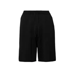 Bomboogie women's Bermuda shorts with drawstring in cotton and linen blend BW7862TTLC 90 black