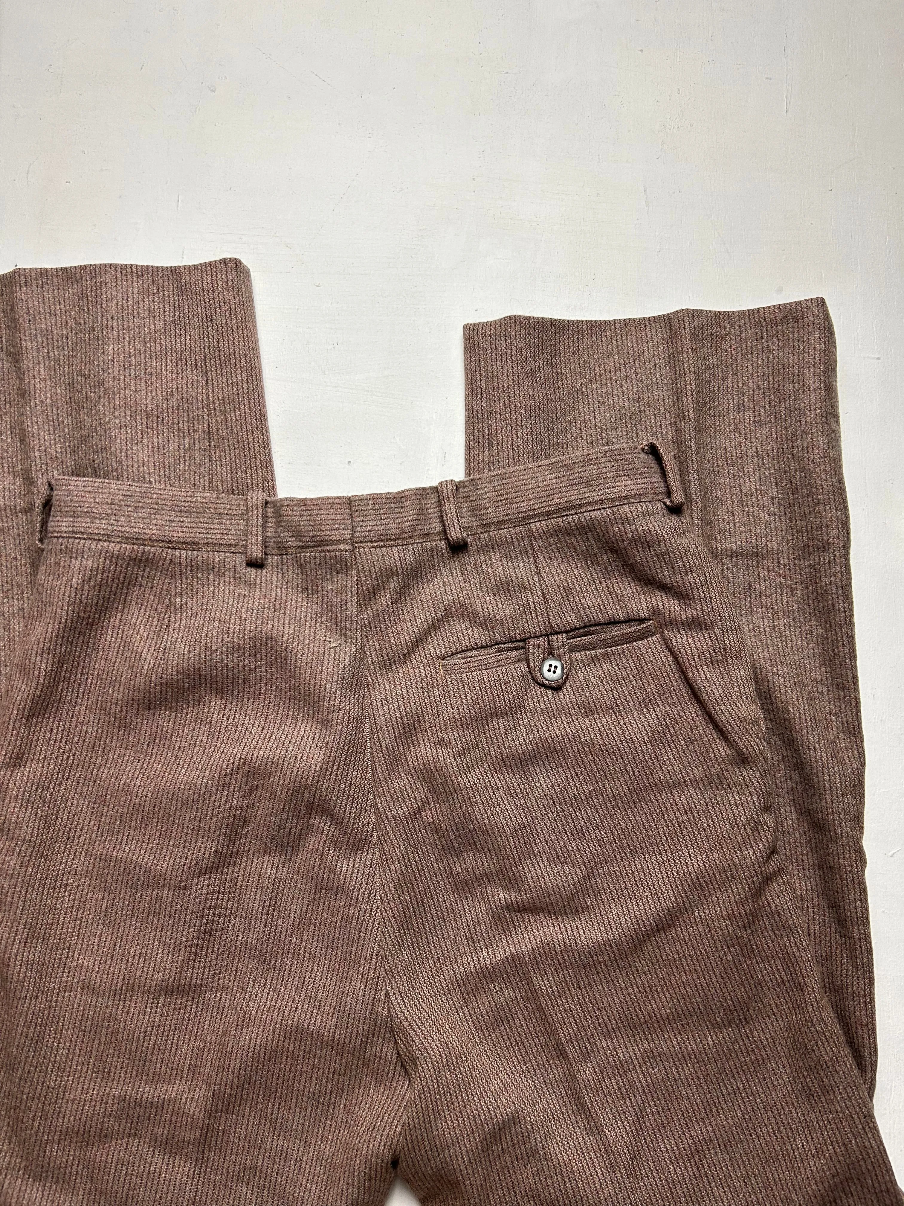 Brown office wool baggy pants y2k vintage (M)