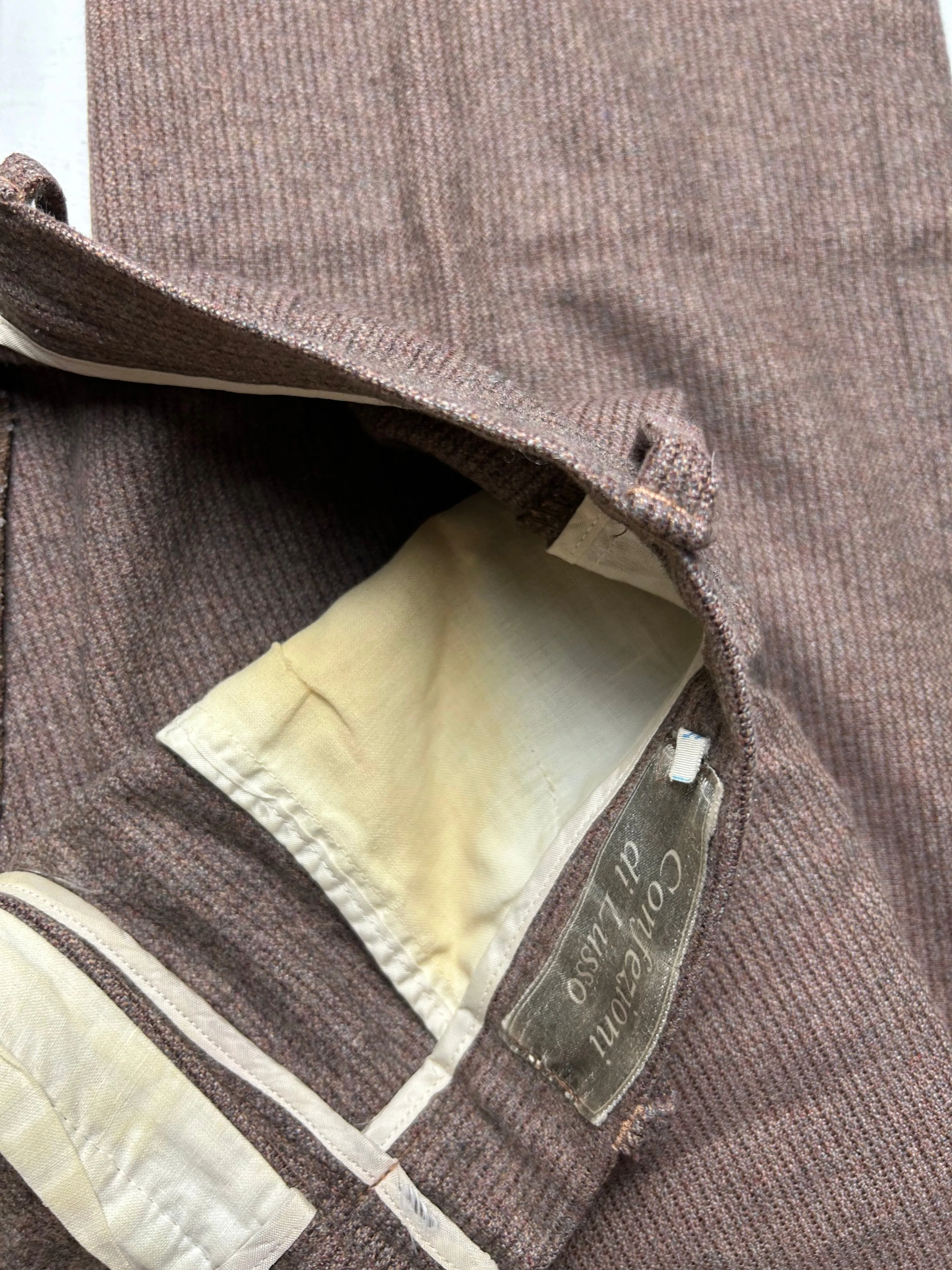 Brown office wool baggy pants y2k vintage (M)