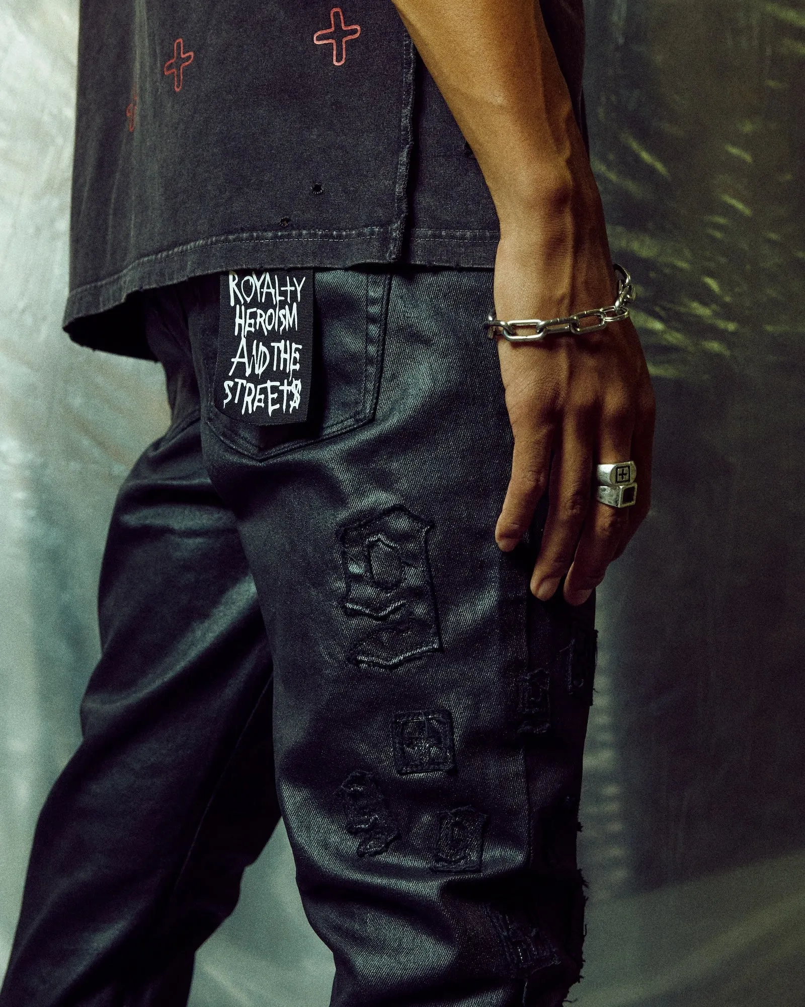 CHITCH 999 BLACK WAX JEANS