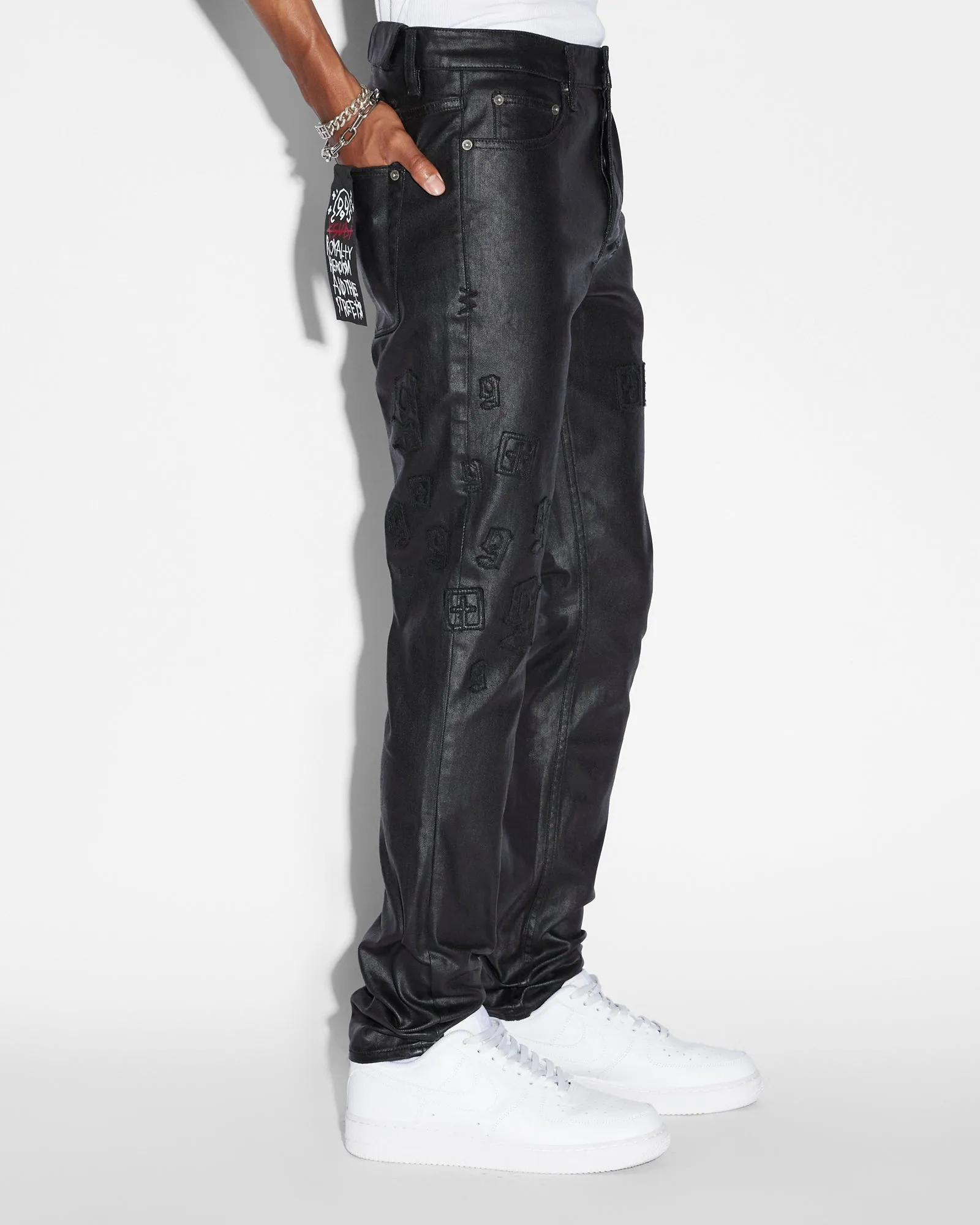 CHITCH 999 BLACK WAX JEANS