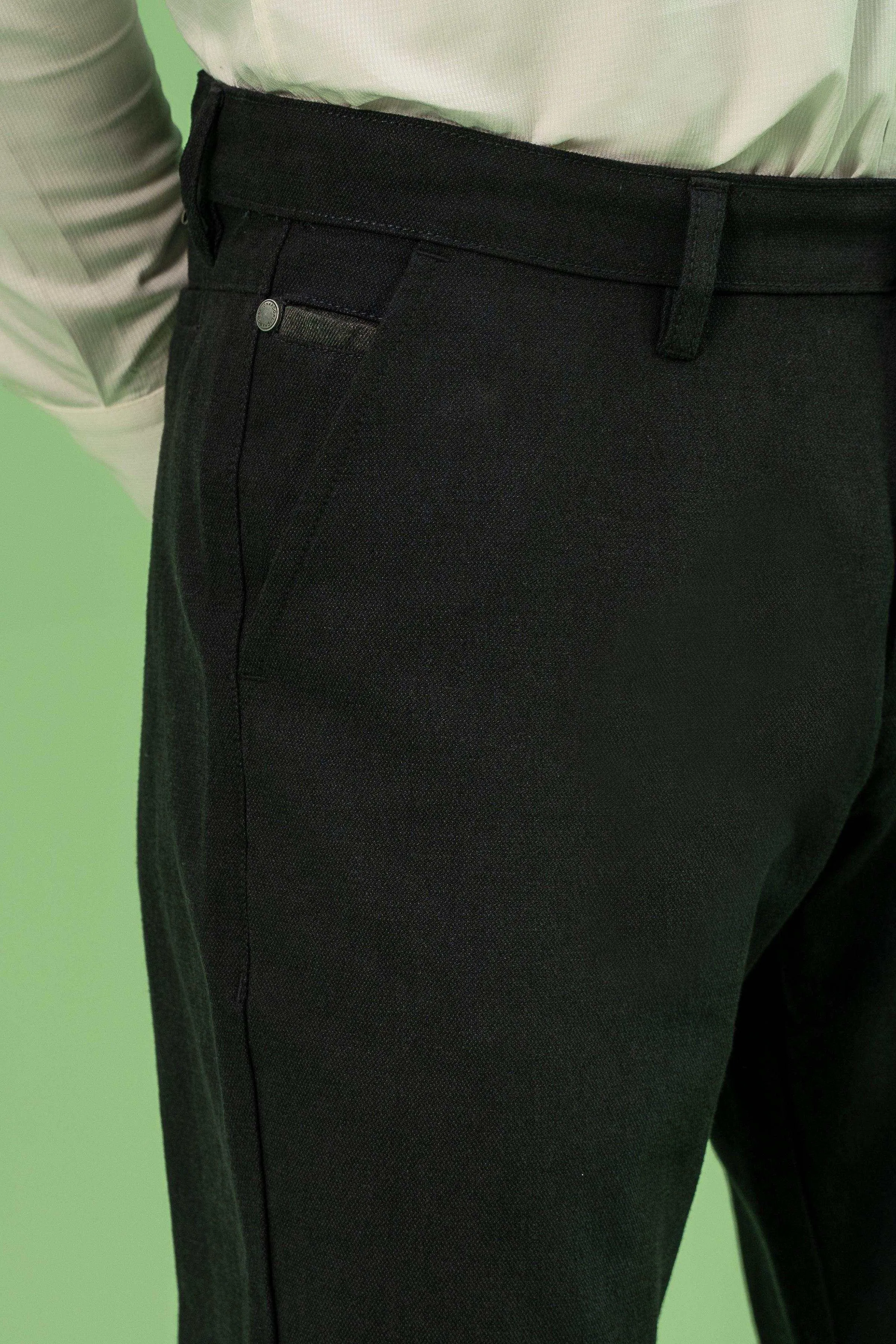 CROSS POCKET TEXTURED PANT NAVY