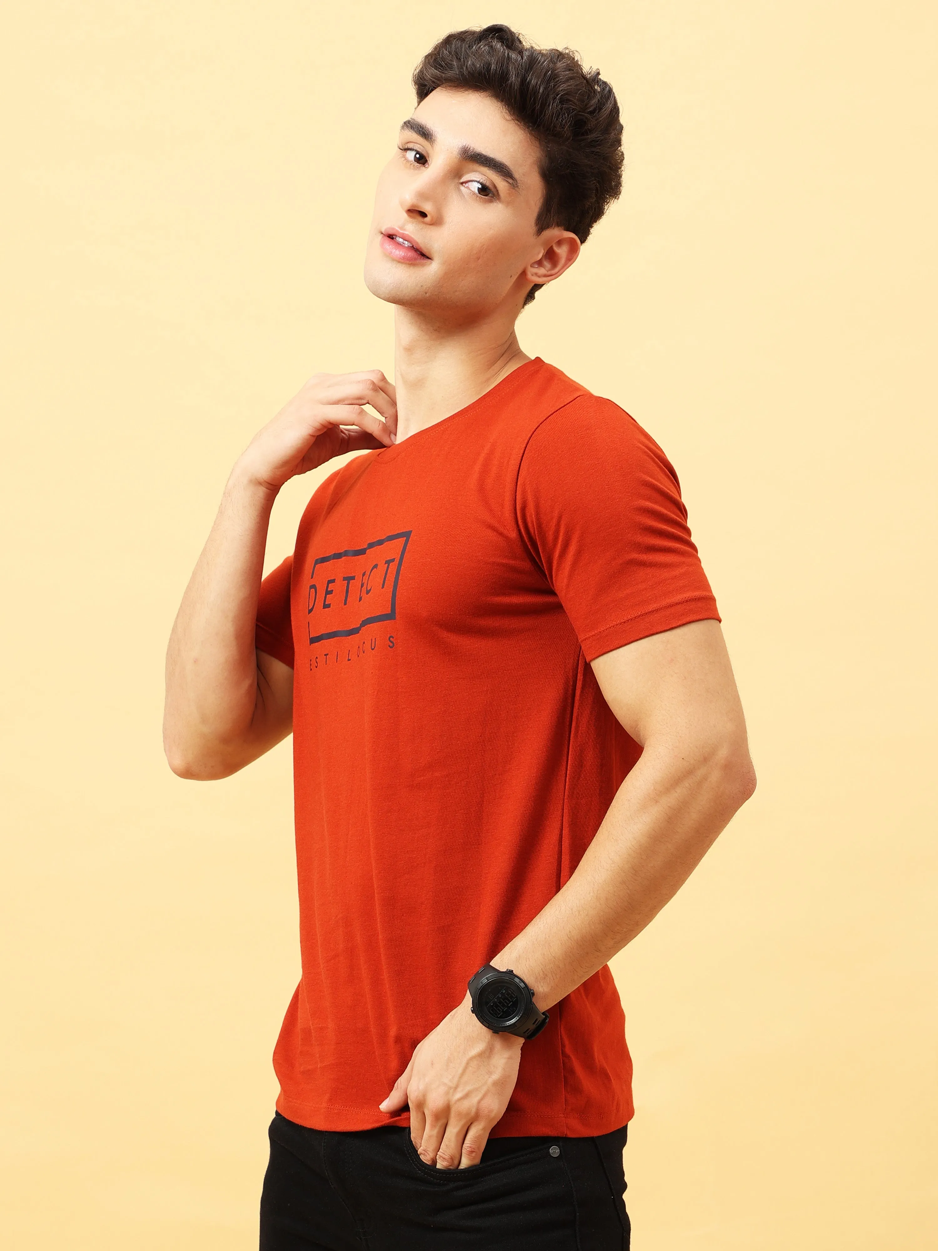 Detect Brick Red T-Shirt