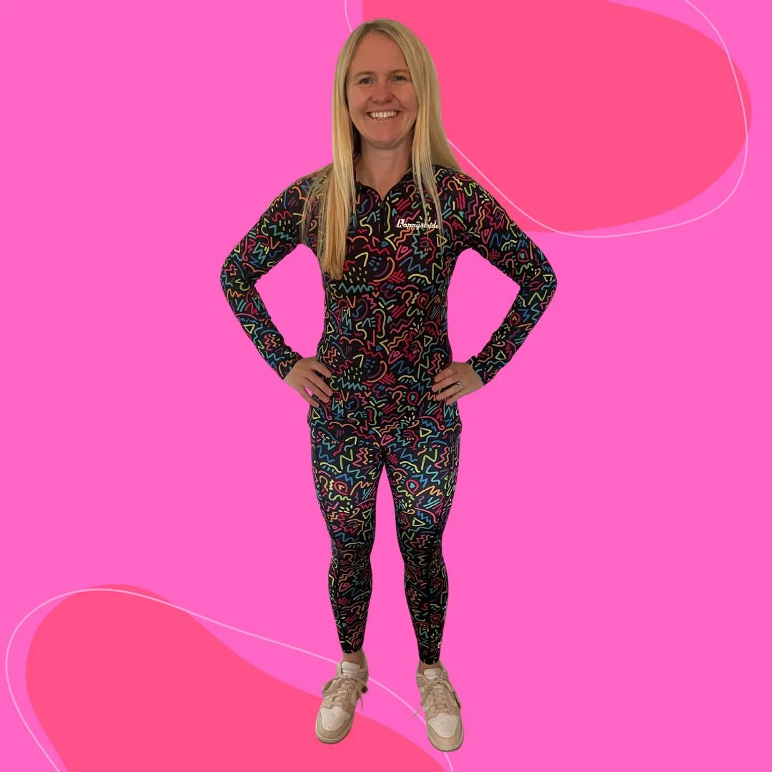 Disco doodle leggings