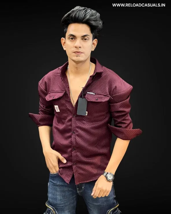 Dot Fabric Popcorn Imp Shirt
