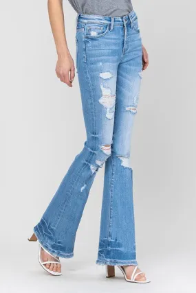 Flying Monkey Distressed Flare Jeans