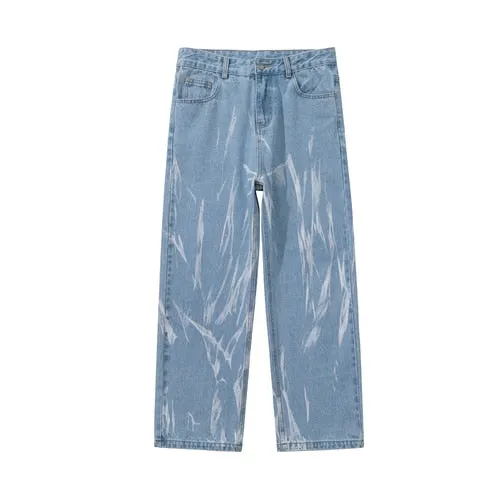 GbolsosMen's Casual Oversize Black Jeans Woman Hip Hop Loose Straight Jeans 2021 Korean Streetwear Male Denim Pants Clothing Fashion