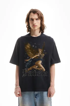 GOLDEN ANKLET BLACK WASHED T-SHIRT