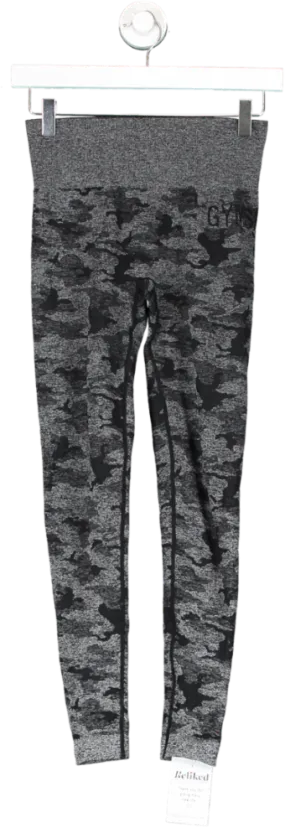 gymshark Black Adapt Camo Seamless Leggings UK S