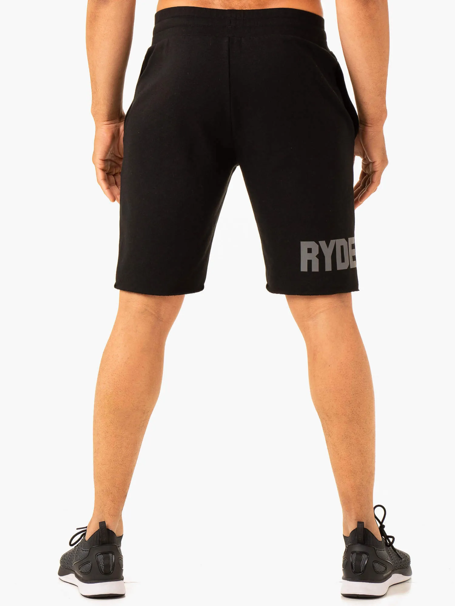 Heritage Fleece Track Shorts - Black