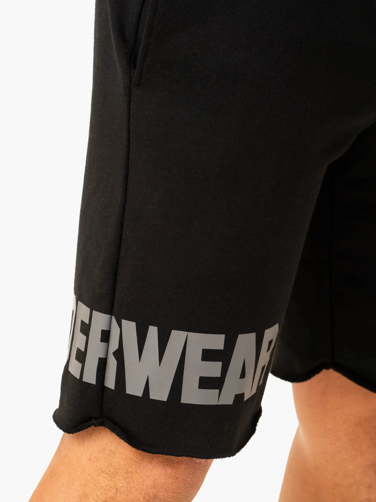 Heritage Fleece Track Shorts - Black