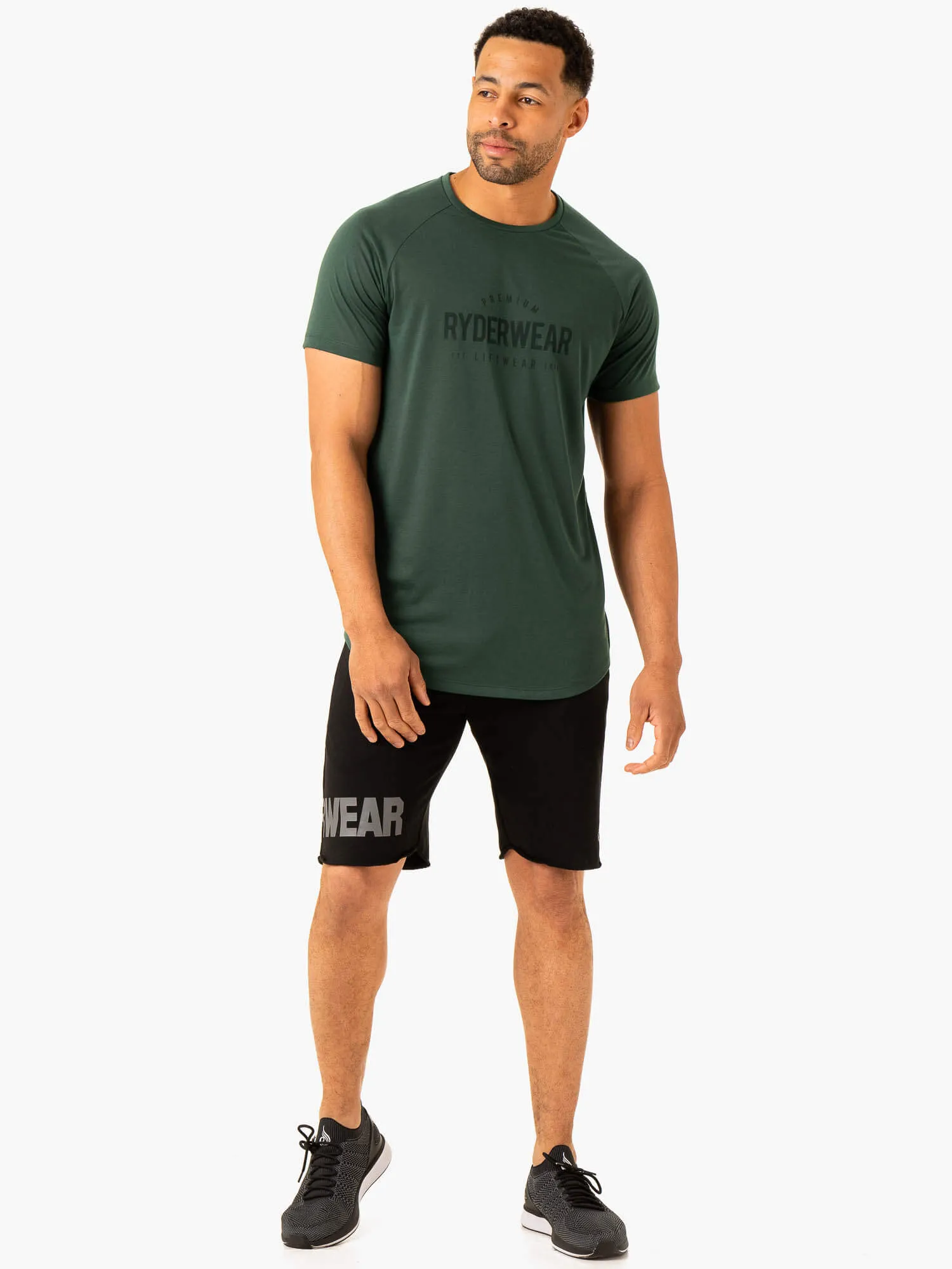 Heritage Fleece Track Shorts - Black