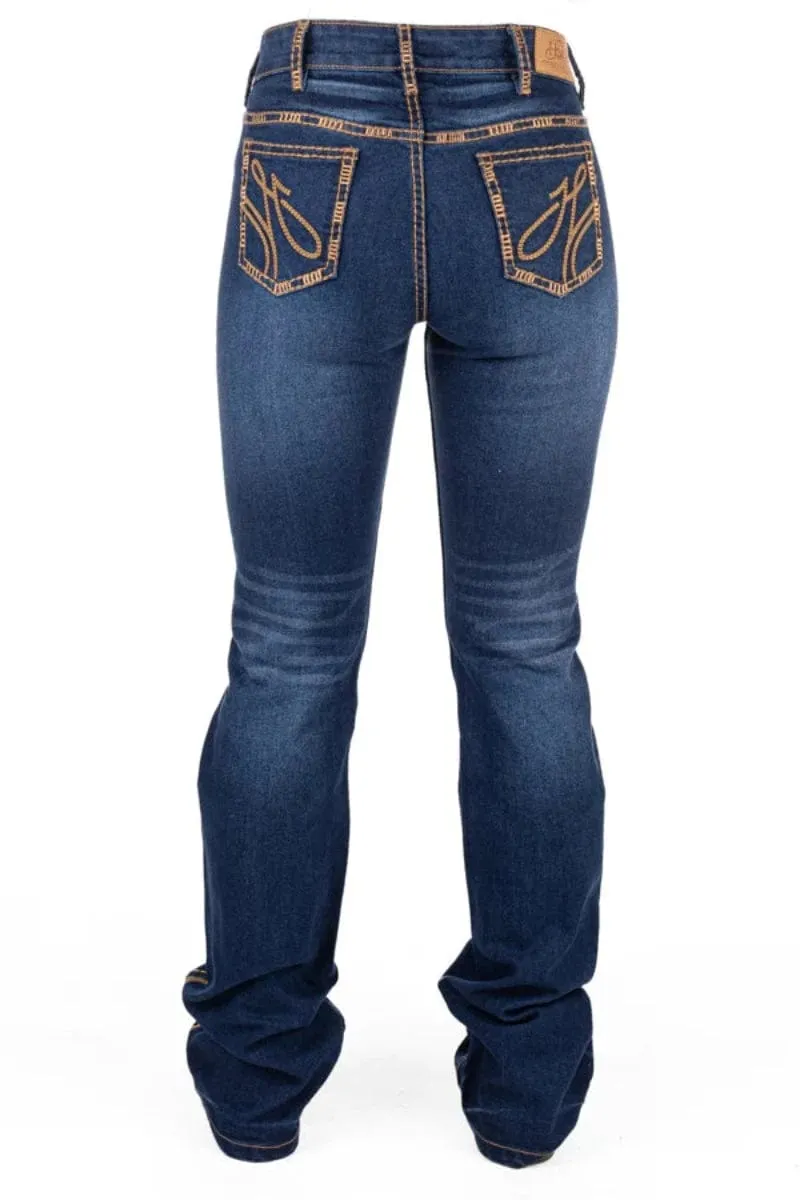 Hitchley & Harrow High Rise Chester Bronze Swirl Jeans