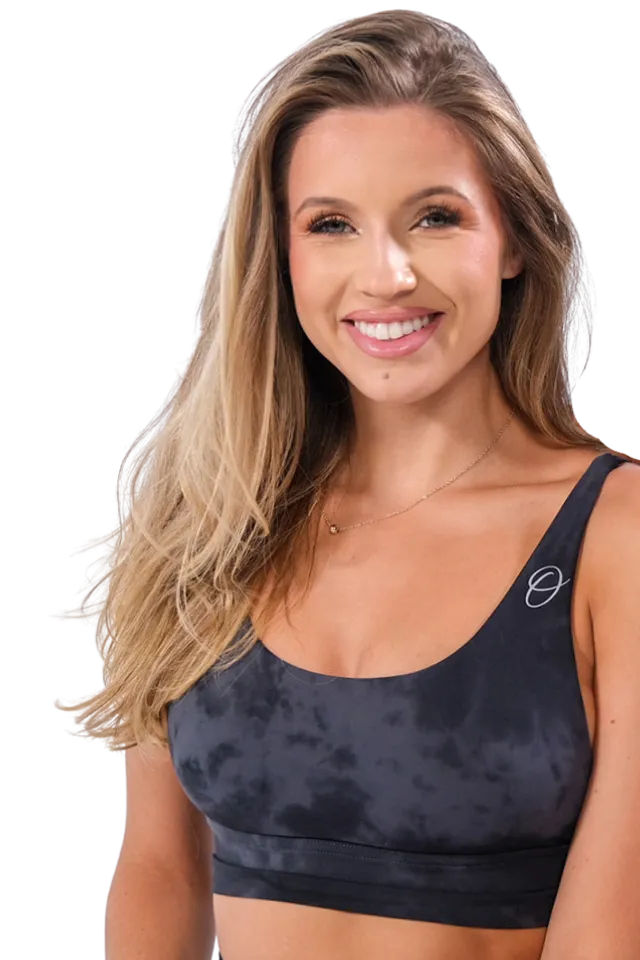 Imperial Ink Black Marble Sports Bra