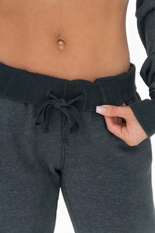 Jungle Green Straight Leg Vintage Fleece Lounge Pants
