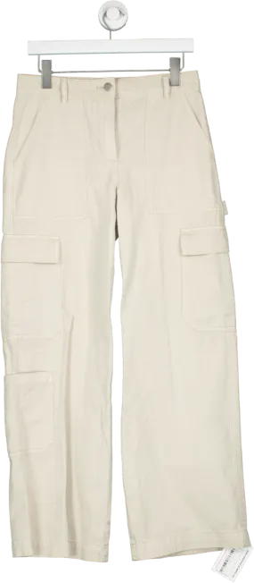 Lefties Beige Cargo Jeans UK 8