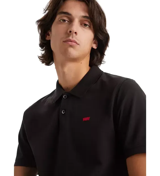 Levi's men's short sleeve polo Housemark Slim A4842-0015 black