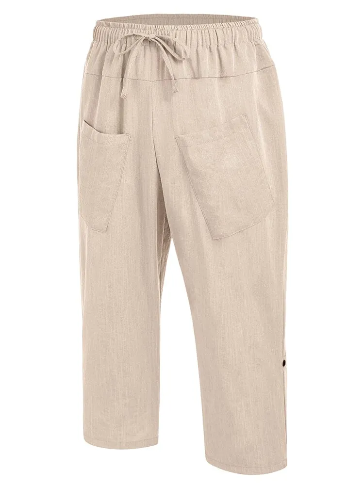 Linen Harem Beach Yoga Pants (US Only)