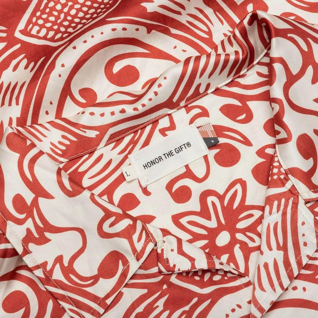 L/S Printed Woven - Brick