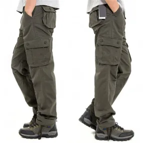 Men's Cargo Pants Mens Casual Multi Pockets Military Tactical Pants Men Outwear Army Straight Long Trousers