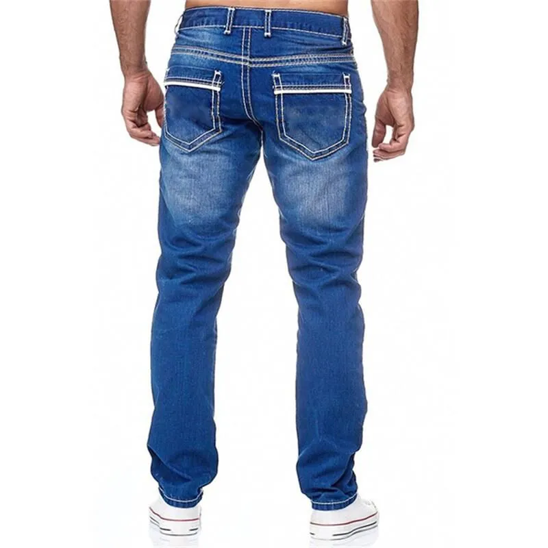 Men's Stretch Denim Straight Pants