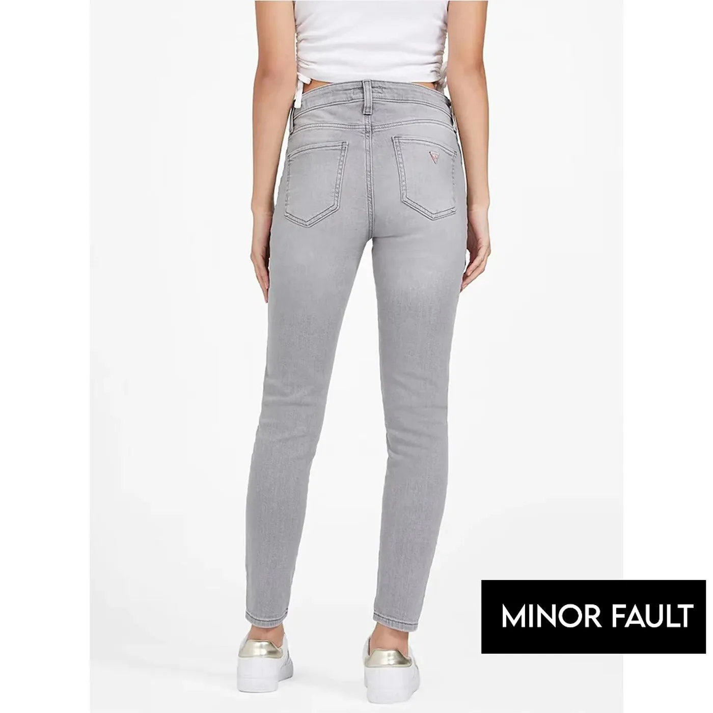(Minor Fault) Grey Mid Rise Skinny Jeans