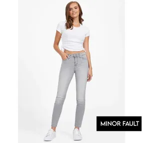 (Minor Fault) Grey Mid Rise Skinny Jeans