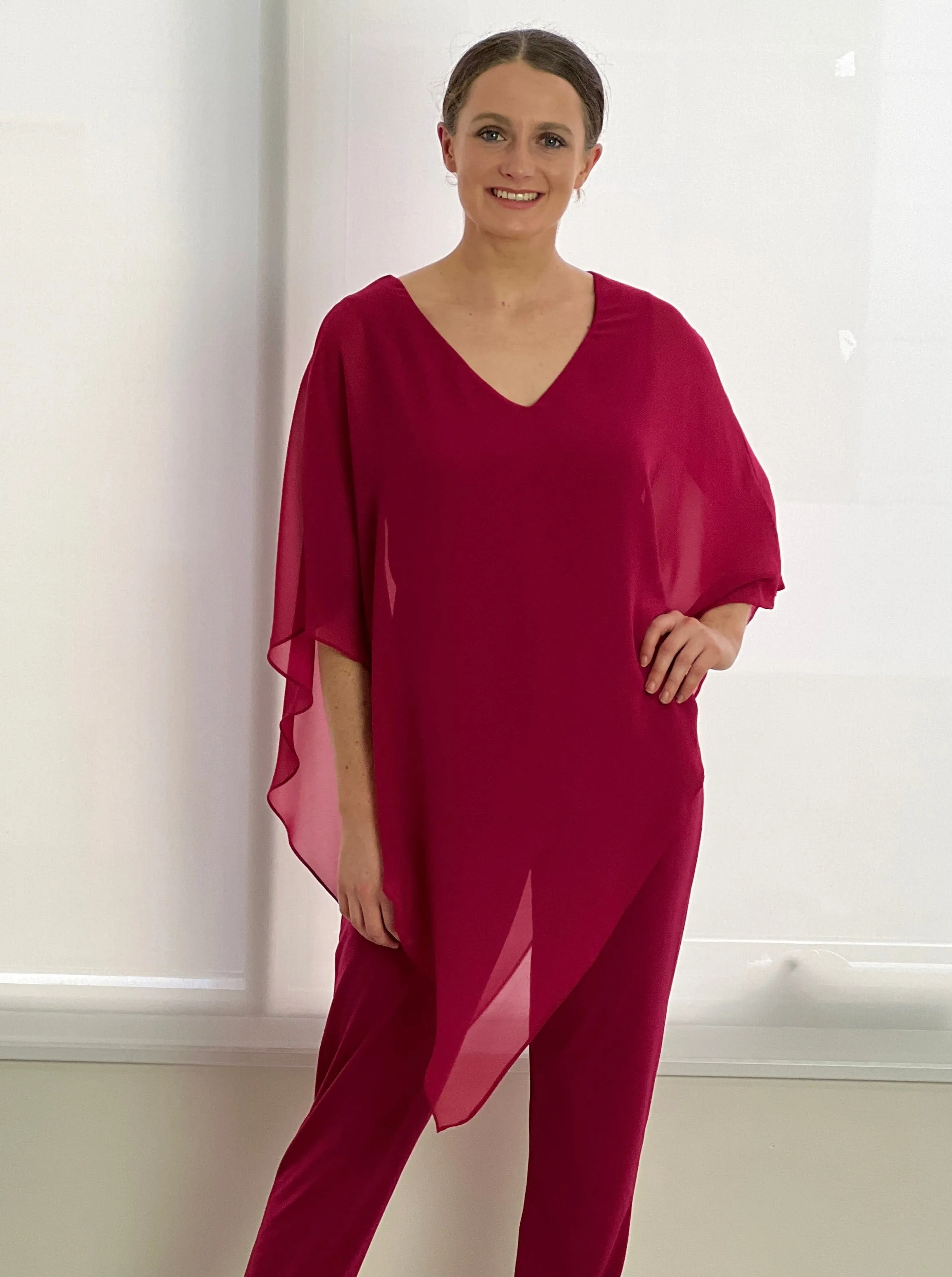 Nessa Fuchsia Evening Top