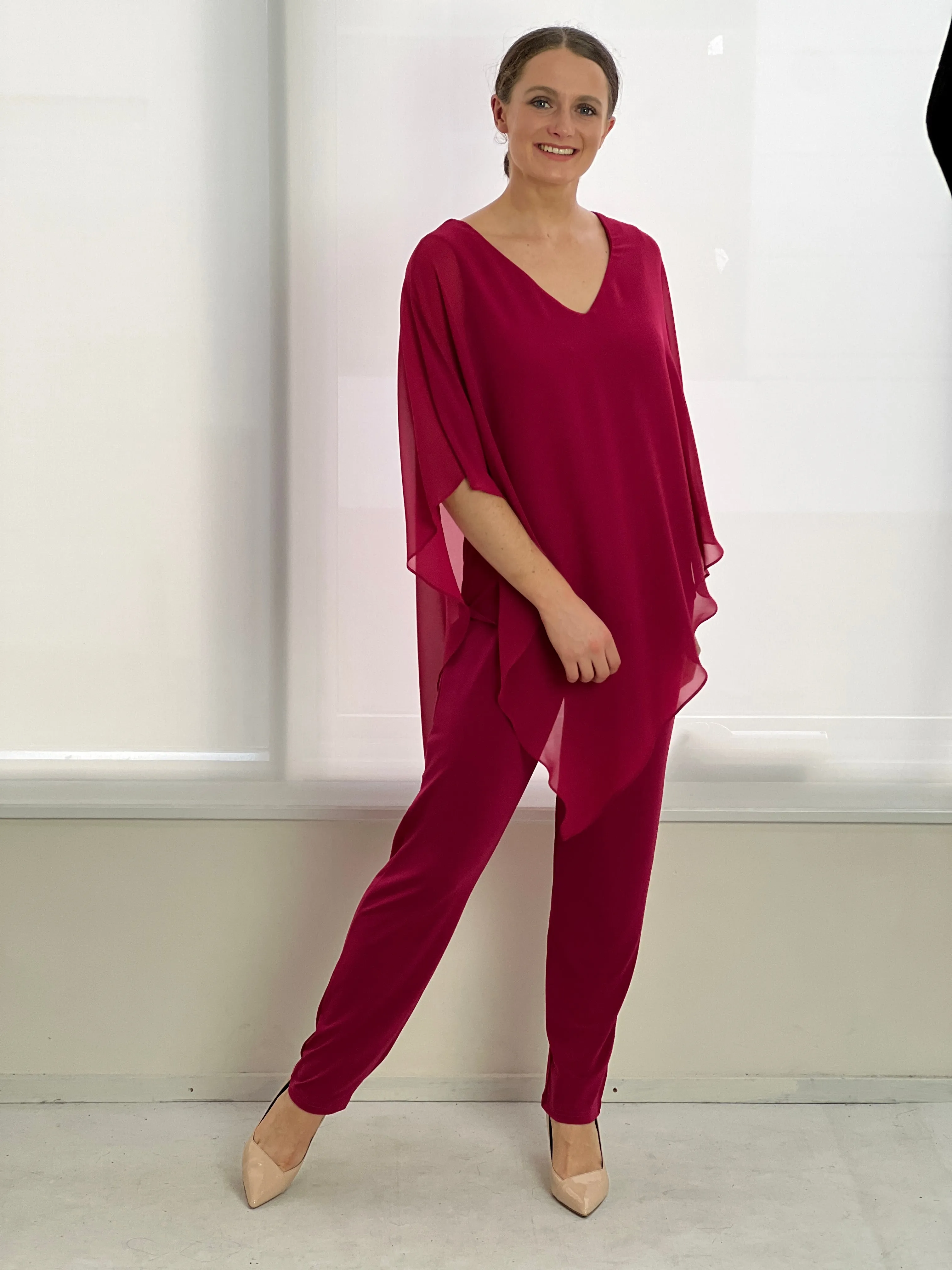 Nessa Fuchsia Evening Top
