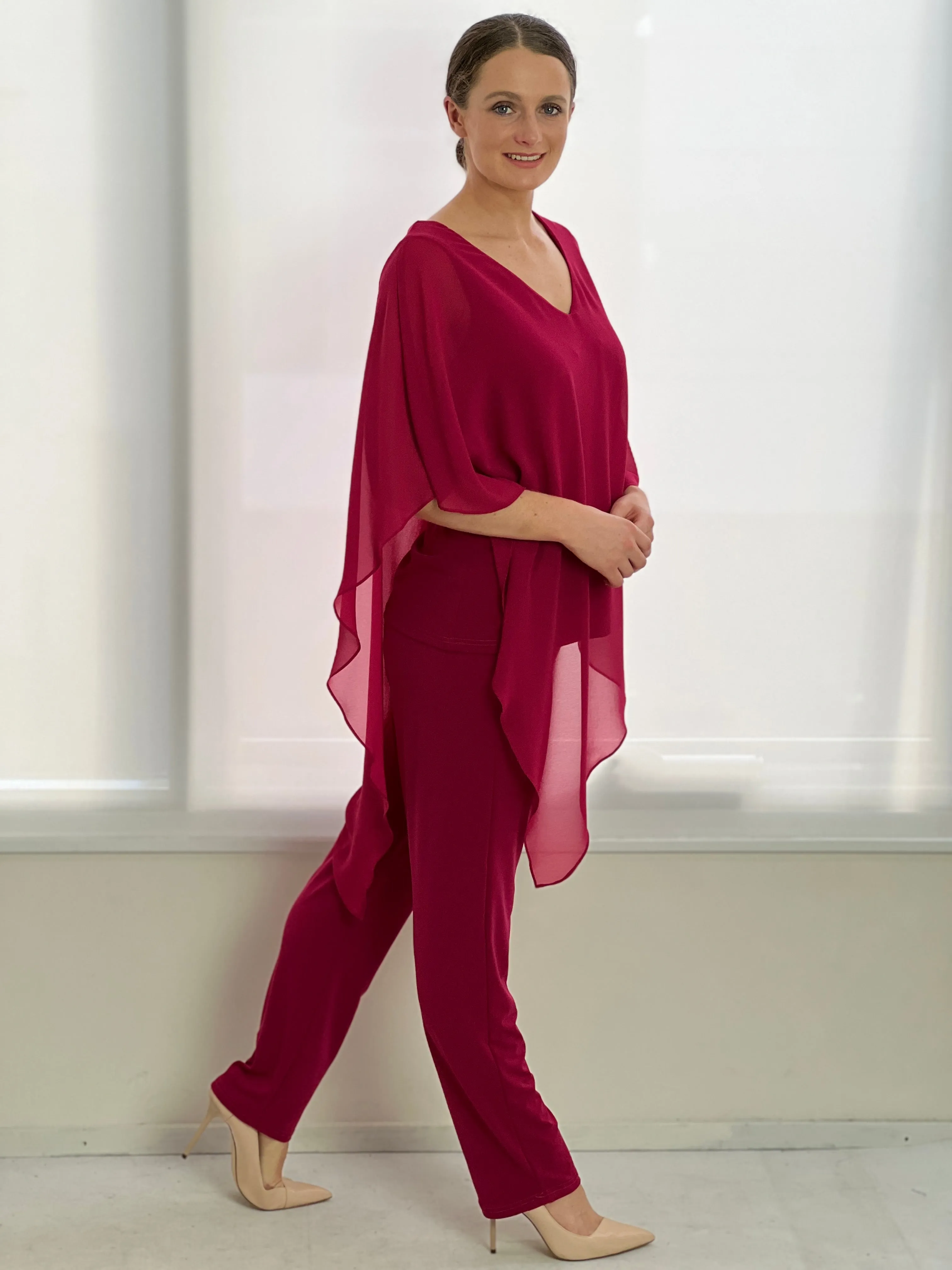 Nessa Fuchsia Evening Top