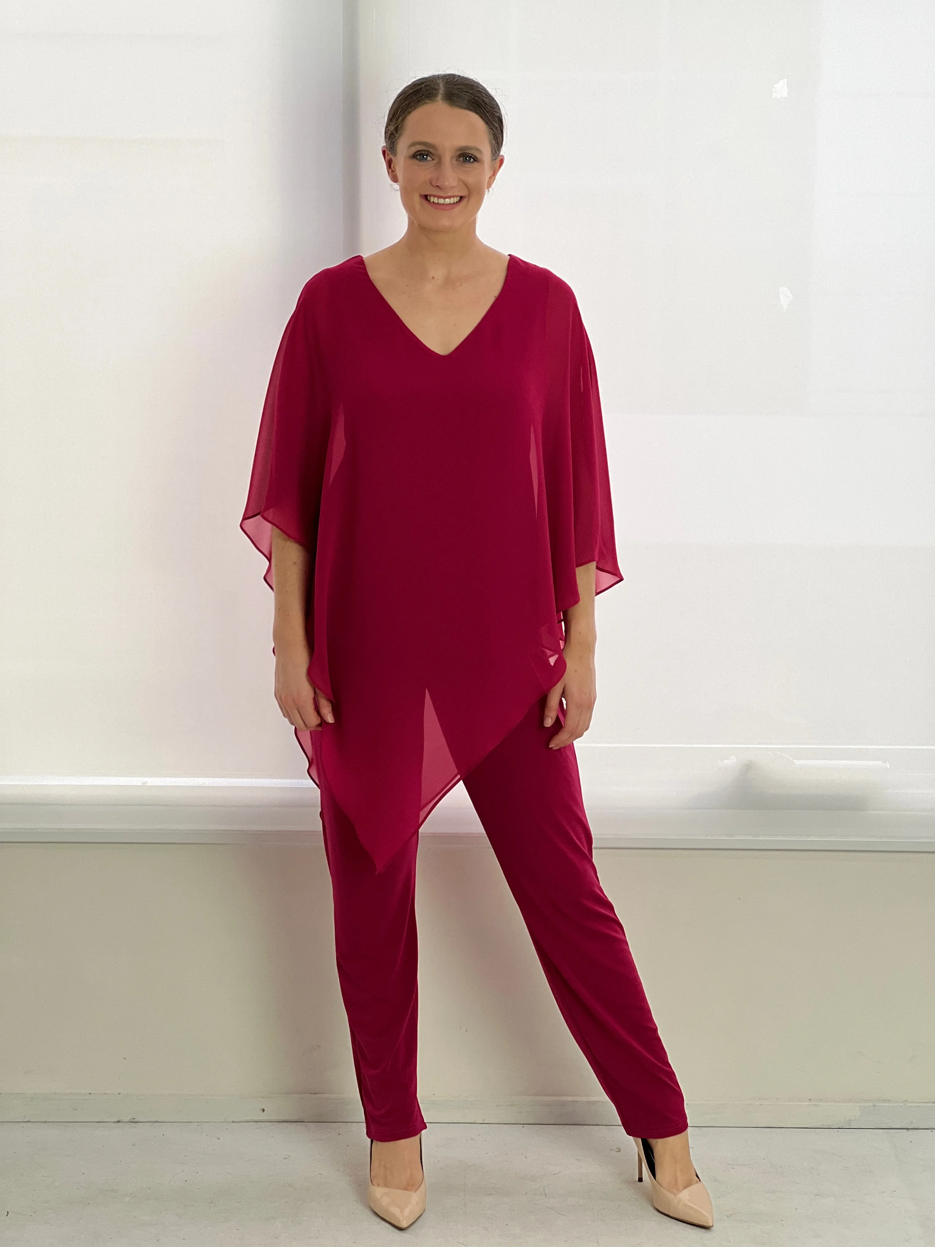 Nessa Fuchsia Evening Top