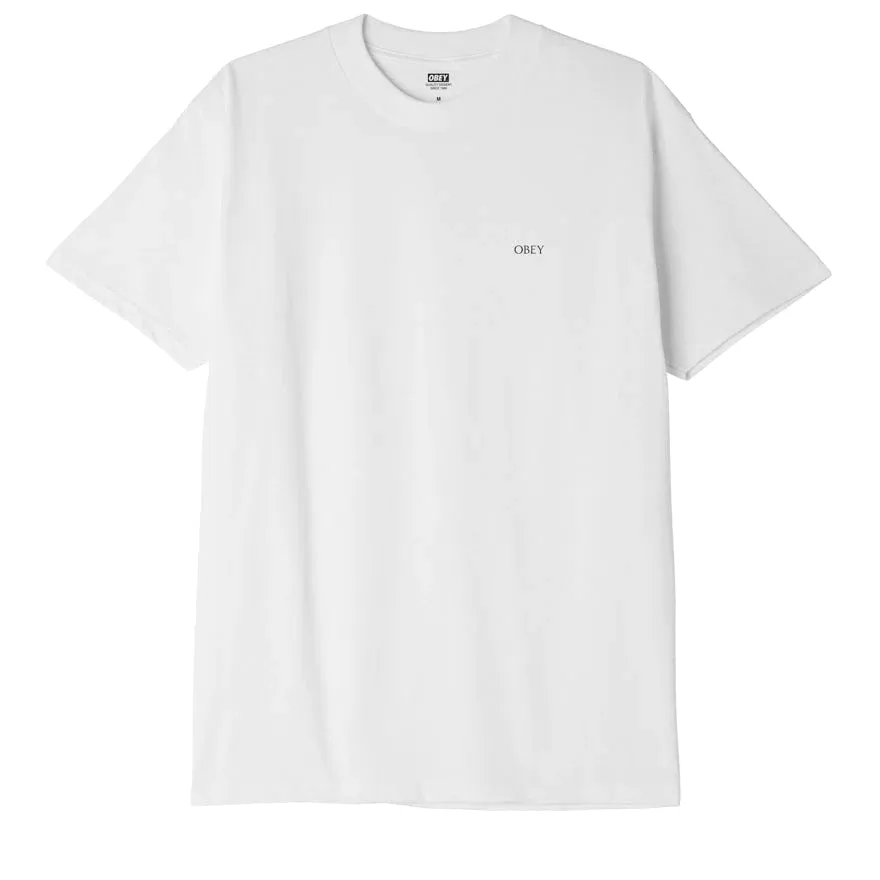 Obey men's short sleeve t-shirt Torn Icon Face 165263406 white