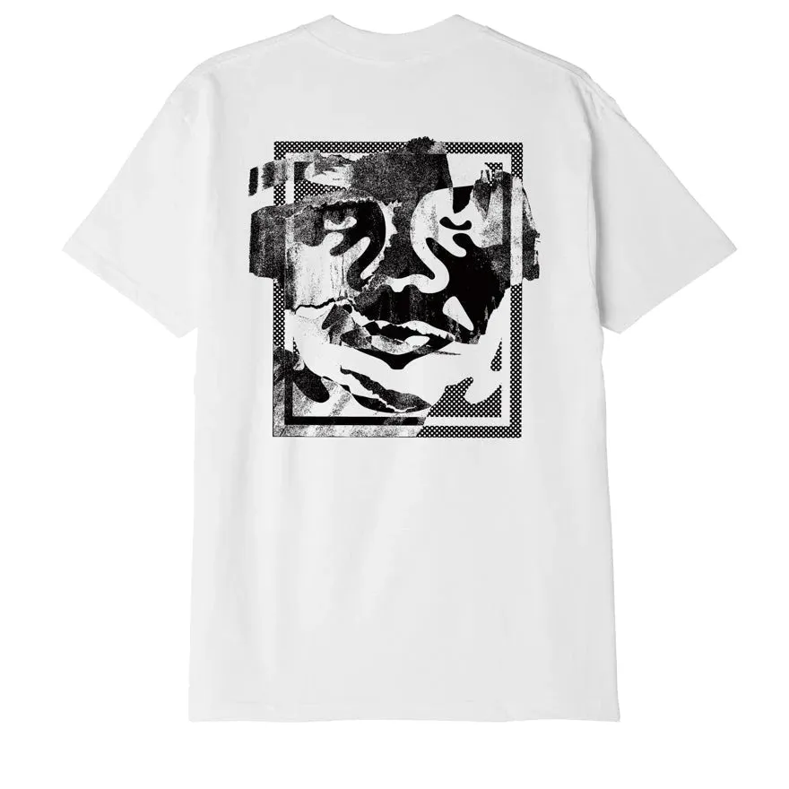 Obey men's short sleeve t-shirt Torn Icon Face 165263406 white