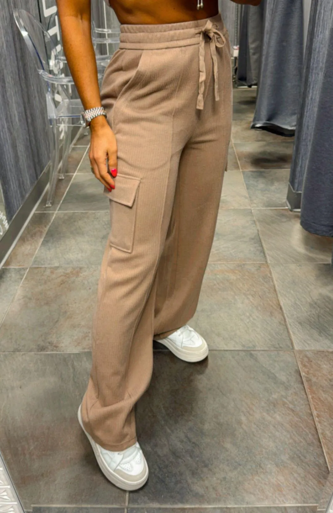 OTR1 Soft rib cargo sweat pants