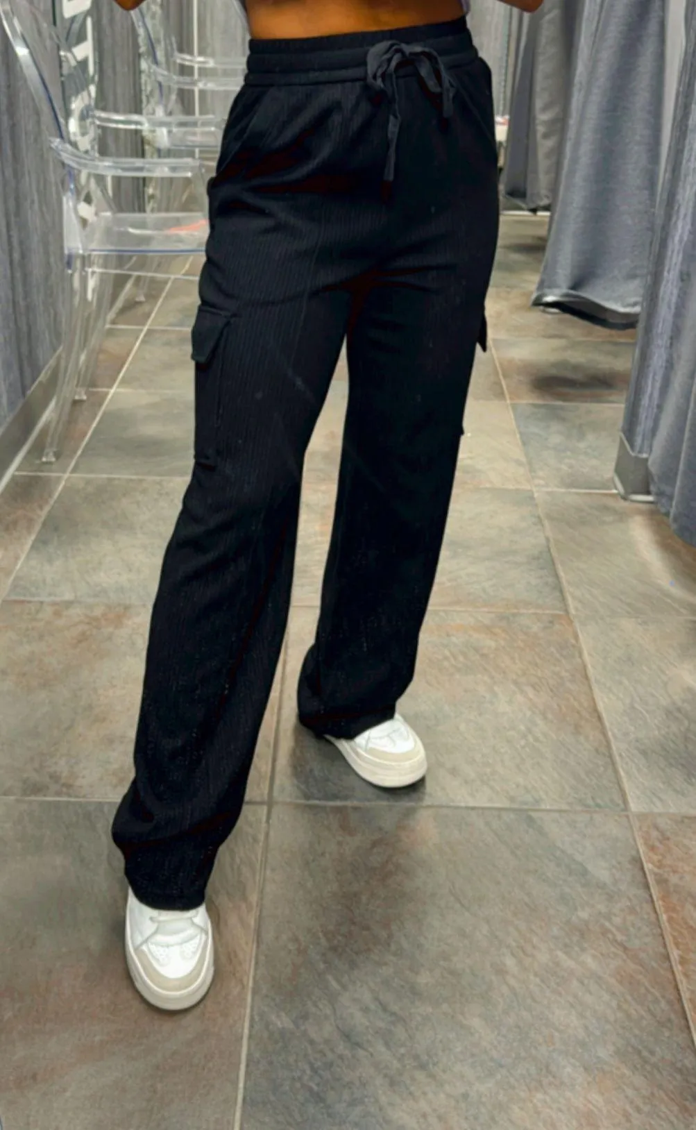 OTR1 Soft rib cargo sweat pants